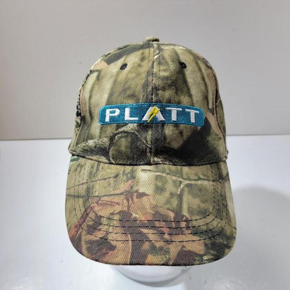 Platt Hat Cap Strap Back Camouflage Camo Embroidered Patch Mens Outdoor Hunting